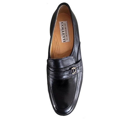 Mocassini Classici Uomo Colletti 934 Vera Pelle Cervo Nero - 45 EU