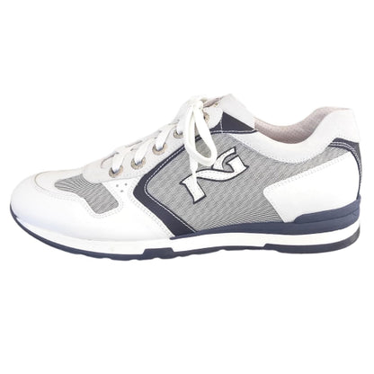 Sneakers Uomo NeroGiardini P008025 Vera Pelle Bianco Blu - 44 EU