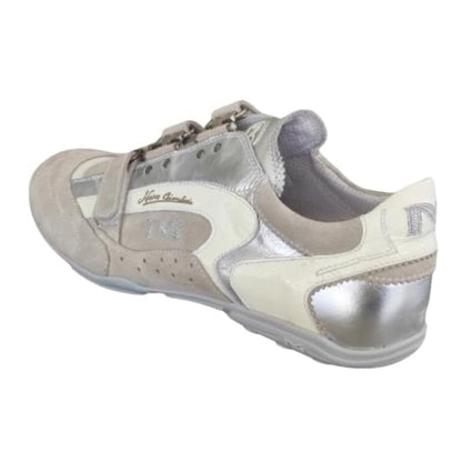 Sneakers con Strappo Uomo NeroGiardini 07678 Vera Pelle Camoscio Beige Moonlight