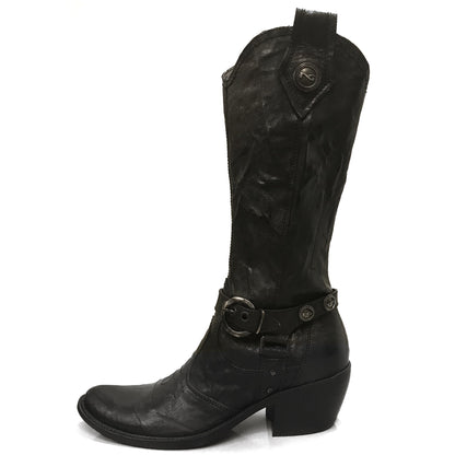 Stivali texani donna NeroGiardini 00201 Vera Pelle - Colore Nero