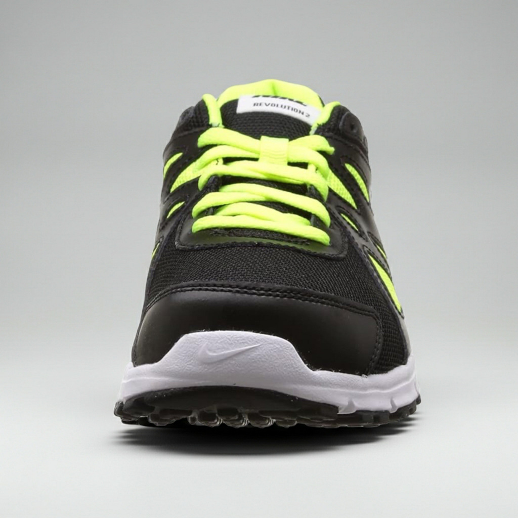 Nike Revolution 2 GS Scarpe da Corsa, Uomo/Donna, Nero e giallo fluo