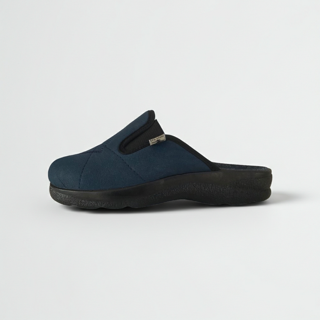 Fly Flot 17342 Donna Cibatte Pantofole Chiuse Calde Blu Ottanio Elasticizzate