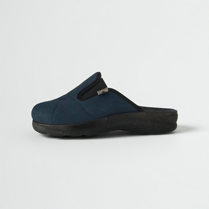 Fly Flot 17342 Donna Cibatte Pantofole Chiuse Calde Blu Ottanio Elasticizzate