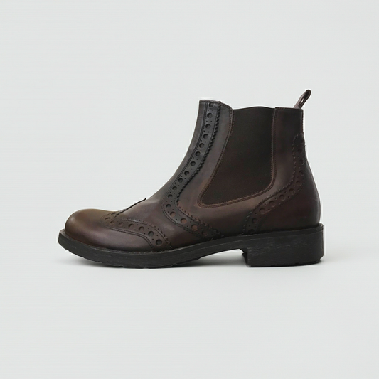 Stivaletti Chelsea Uomo NeroGiardini 09226 Vera Pelle, Testa di Moro - Numero 42