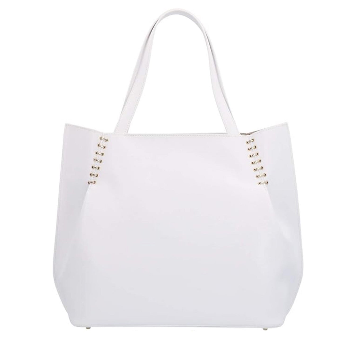 Borsa Donna Nero Giardini P945038D  Shopping Bag Vera Pelle Bianco