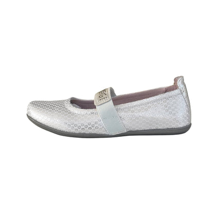 Ballerine Argento Primigi 32845 Vera Pelle e Tessuto ricamato con elastico