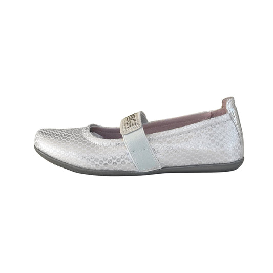 Ballerine Argento Primigi 32845 Vera Pelle e Tessuto ricamato con elastico