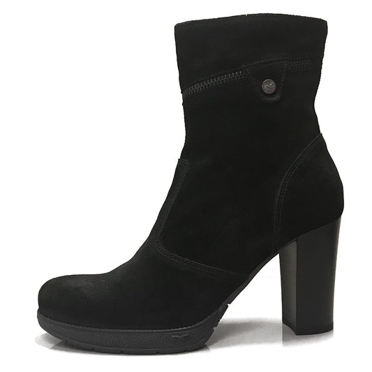 Stivaletti Neri Donna NeroGiardini A005205D - Tacco a blocco 8 cm con Plateau, Vera Pelle in camoscio - Numero 36