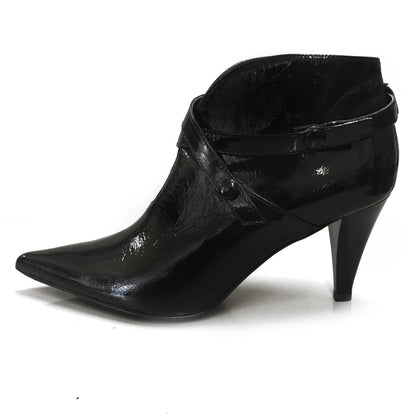Tronchetti Eleganti Donna NeroGiardini 617E Tacco 7 cm, Pelle Naplak, Vernice Nero, Chiusura Automatica
