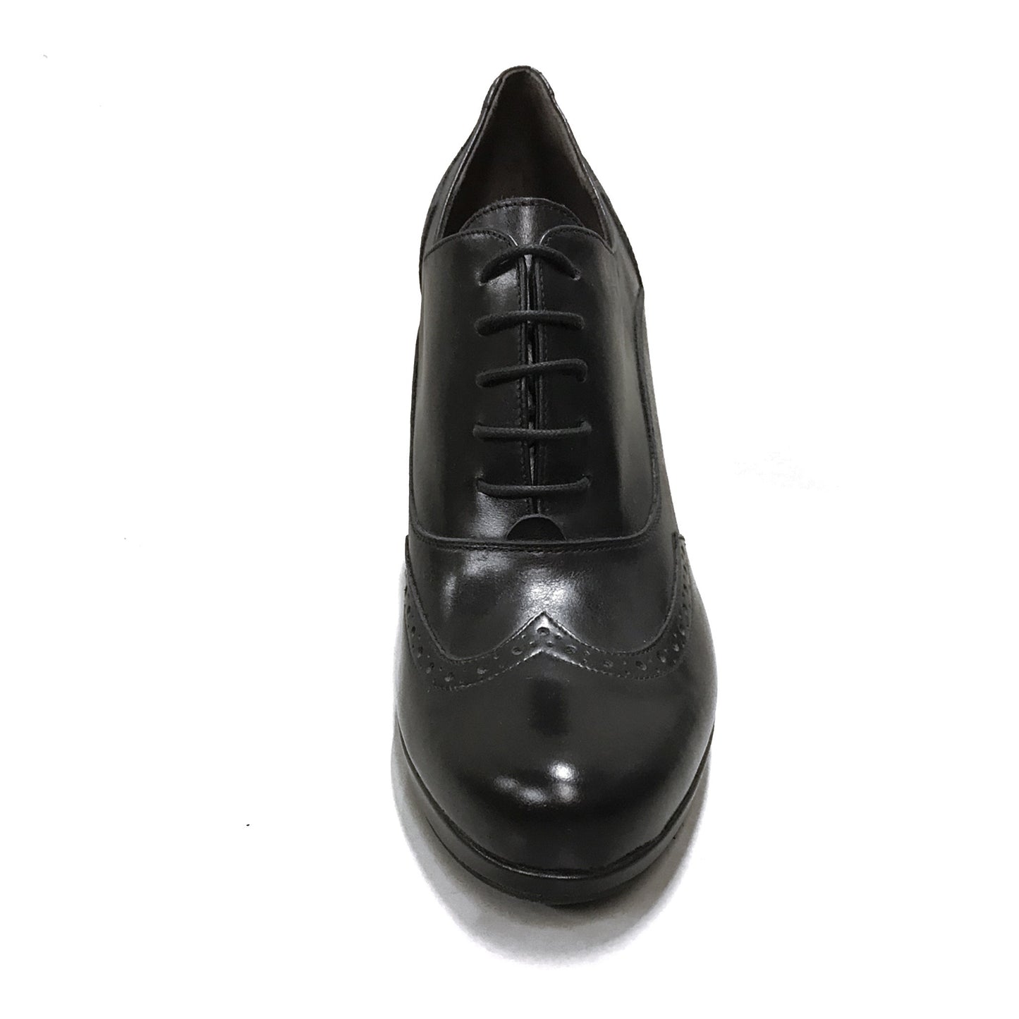 Scarpe Francesine Donna NeroGiardini A005551DE Vera Pelle Nero, Tacco 9 cm con Plateau e Lacci - Numero 37 (EU)