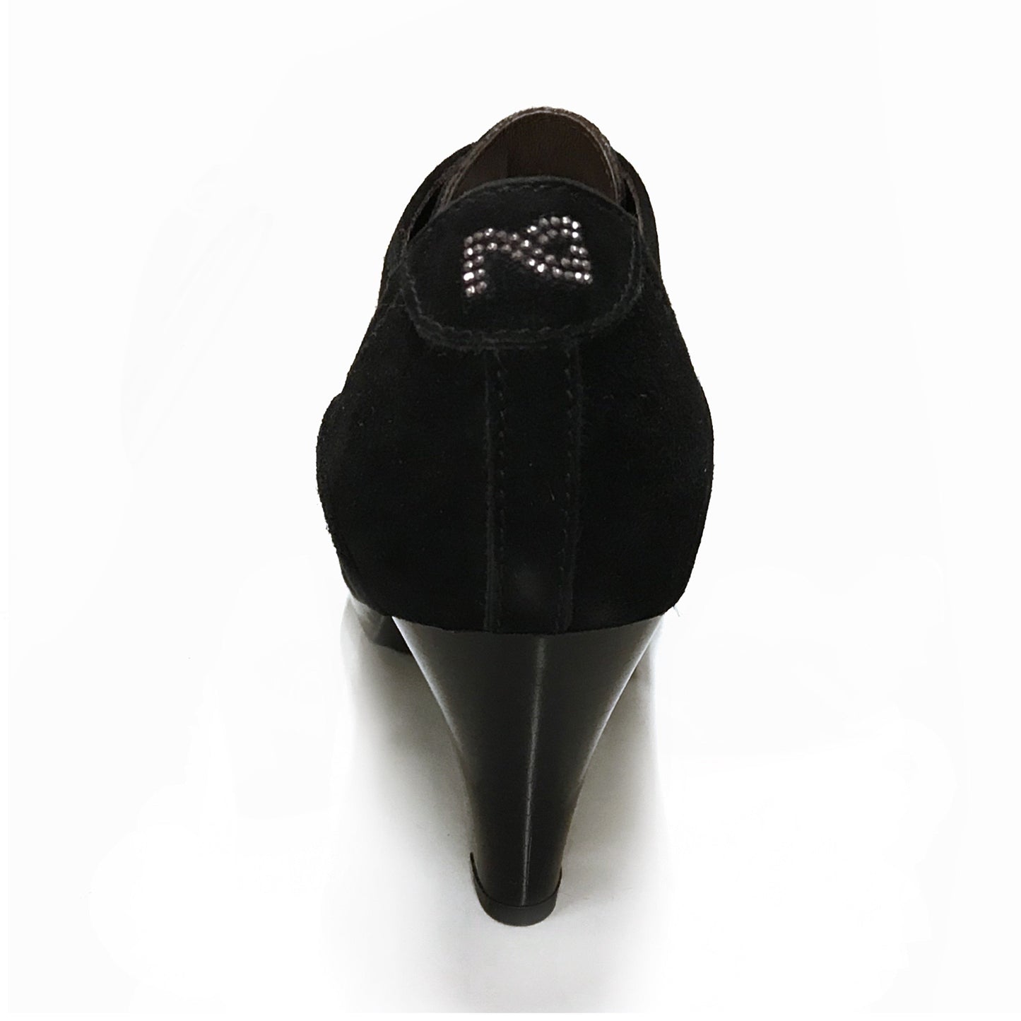 Scarpe Francesine Donna NeroGiardini A207801D Pelle Scamosciata, Nero, Tacco 7 cm con Plateau, Lacci - Numero 37 (EU)