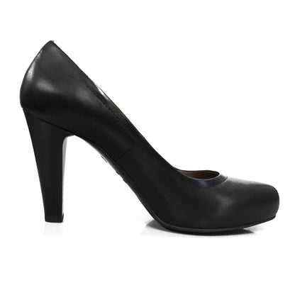 Dècolletè NeroGiardini A208140DE - Tacco Alto 9 cm con Plateau Interno, Vera Pelle, Nero