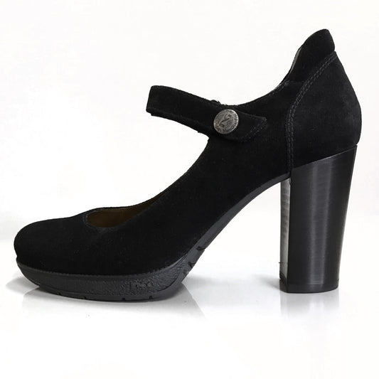 Dècolletè NeroGiardini A005200D Donna - Tacco a Blocco 9 cm con Plateau, Stile Mary Jane, Cinturino, Nero - Numero 38 (EU)