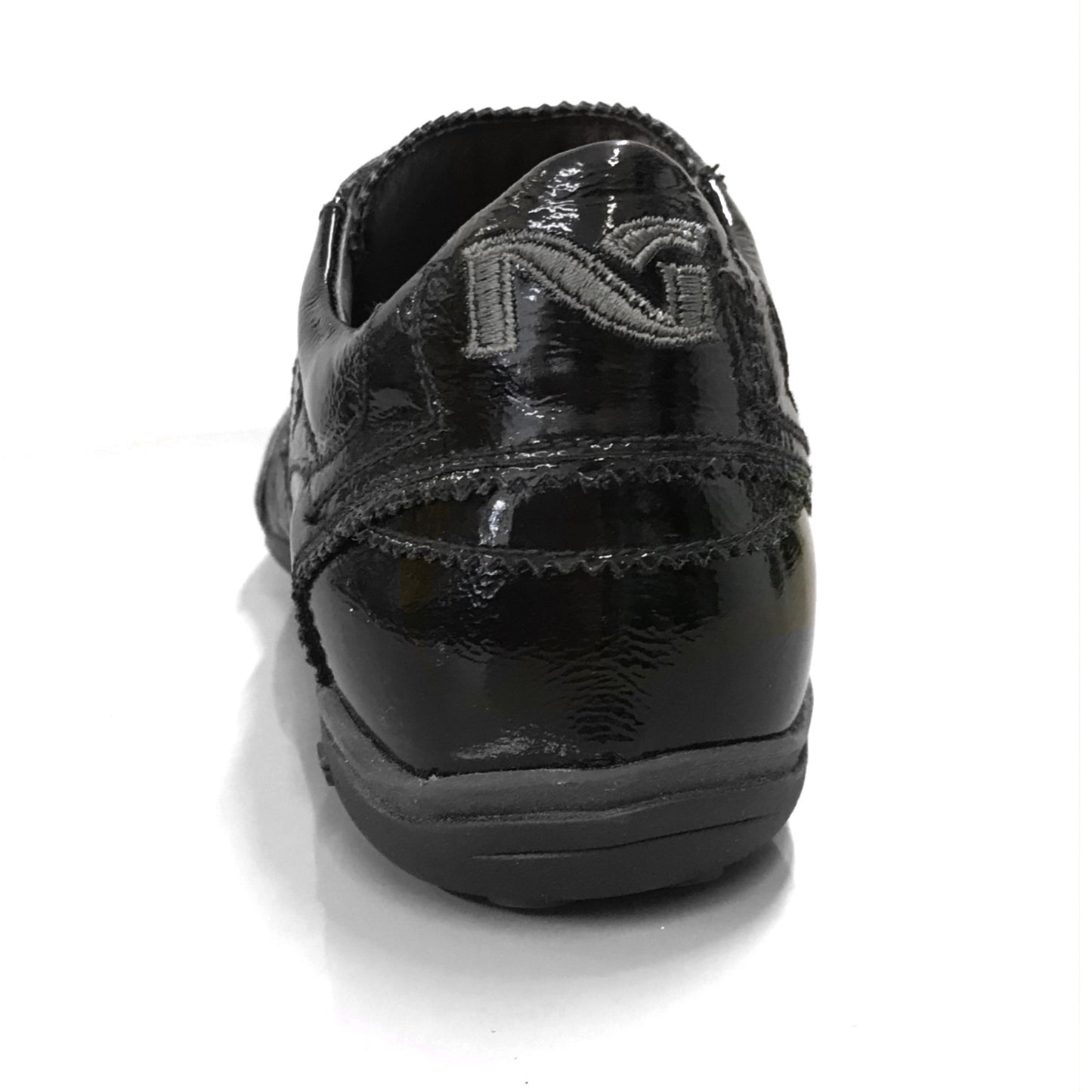 Sneakers Uomo NeroGiardini 07755 in Vera Pelle Naplak Vernice Nero Lacci - Scarpe Eleganti Casual, Numero 44