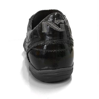 Sneakers Uomo NeroGiardini 07755 in Vera Pelle Naplak Vernice Nero Lacci - Scarpe Eleganti Casual, Numero 44