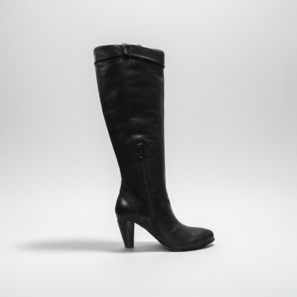 Stivali alti Donna NeroGiardini A900271E Tacco alto 7 cm, Vera Pelle, Nero, Zip