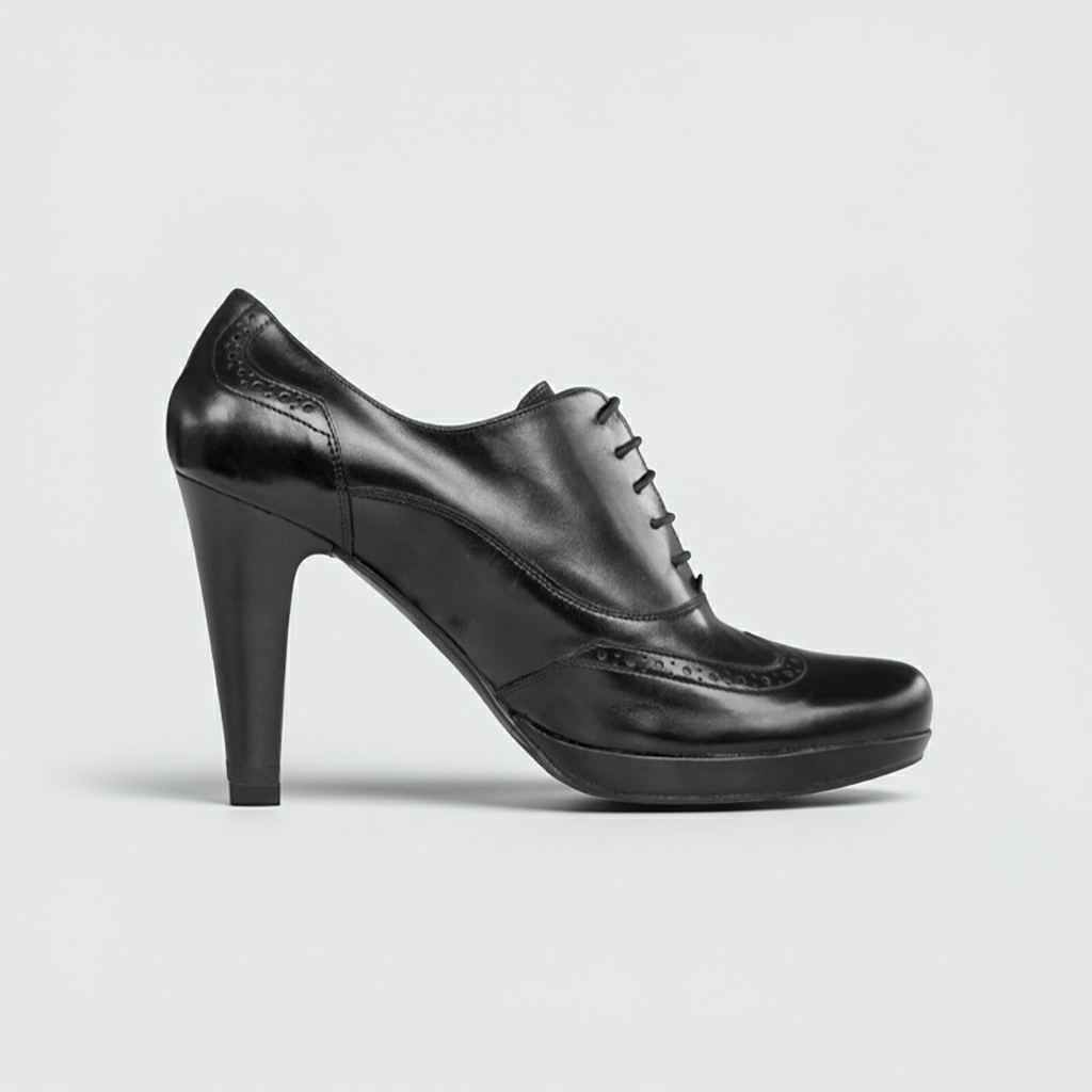 Scarpe Francesine Donna NeroGiardini A005551DE Vera Pelle Nero, Tacco 9 cm con Plateau e Lacci - Numero 37 (EU)