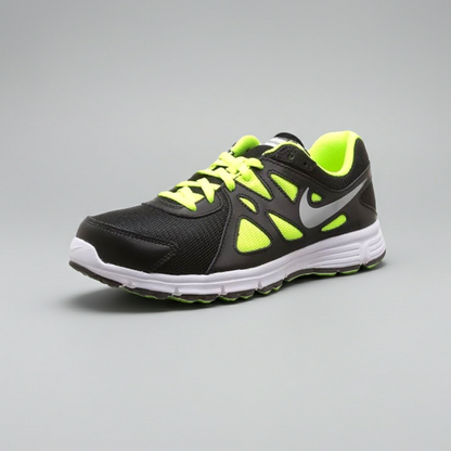 Nike Revolution 2 GS Scarpe da Corsa, Uomo/Donna, Nero e giallo fluo