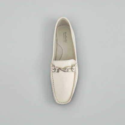 Mocassini Donna NeroGiardini 10002 Naplak Vernice Bianco, 37 EU