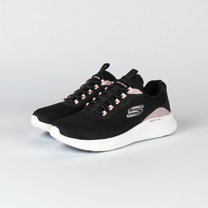Skechers LITE PRO GLIMMER ME 150041/BKPK Donna, Nero e Rosa, Memory Foam, Senza Lacci