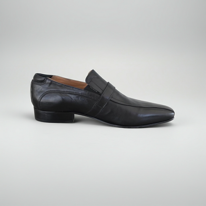 Mocassini Uomo Eleganti NeroGiardini 09240 Vera Pelle Nero con Fibbia argento