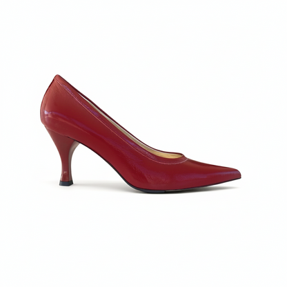 Décolleté a Punta NeroGiardini 00400 – Vera Pelle in Vernice Rosso Bordeaux, 36