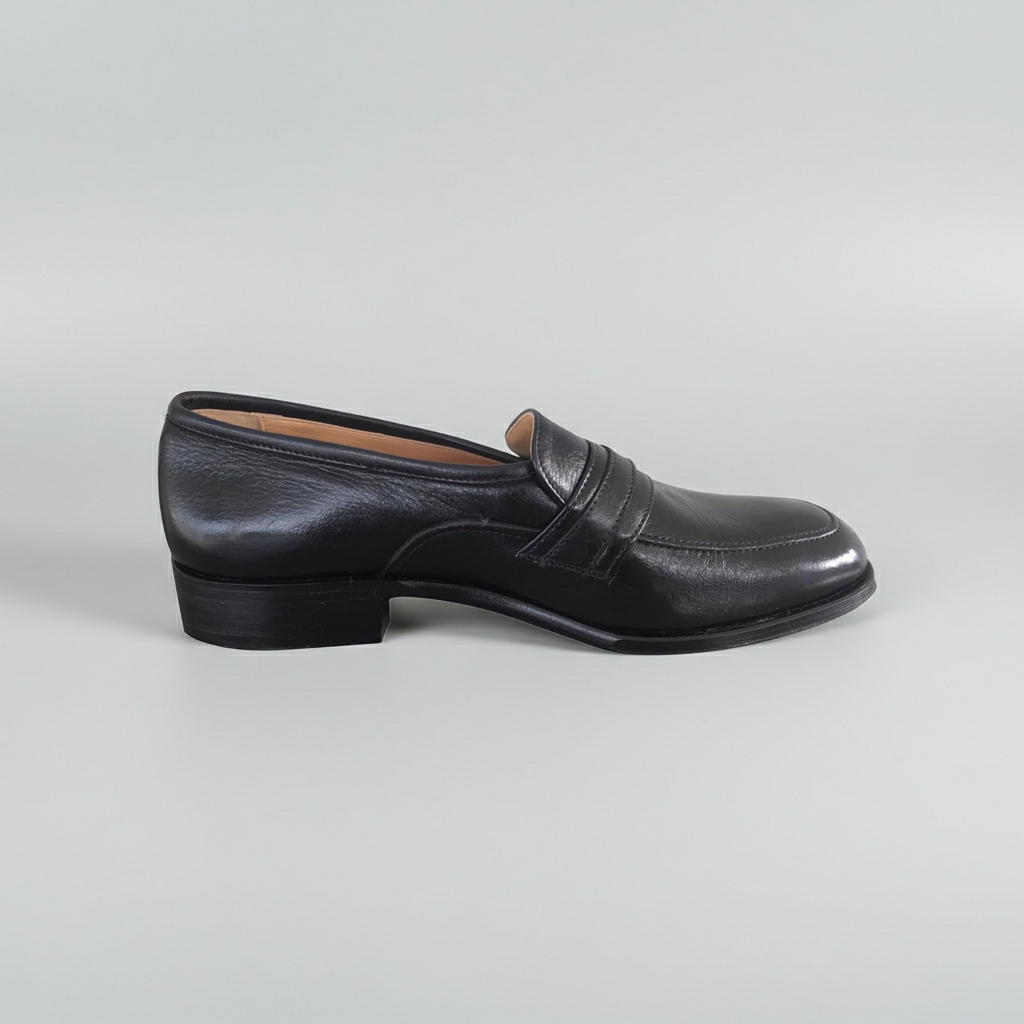 Mocassini Classici Uomo Colletti 934 Vera Pelle Cervo Nero - 45 EU