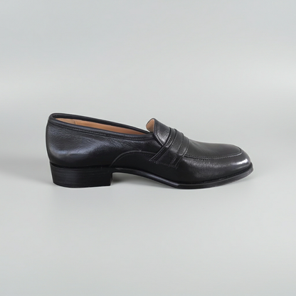Mocassini Classici Uomo Colletti 934 Vera Pelle Cervo Nero - 45 EU