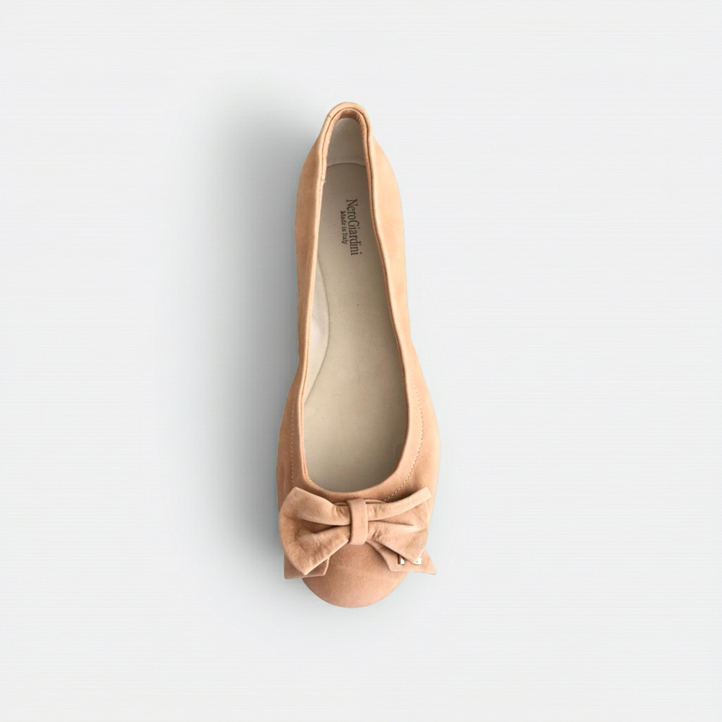 Ballerine Donna NeroGiardini P409831D Nabuk Rosa Nude