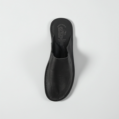Fly Flot 13020, Ciabatte Pantofole Chiuse in Vera Pelle, Nero