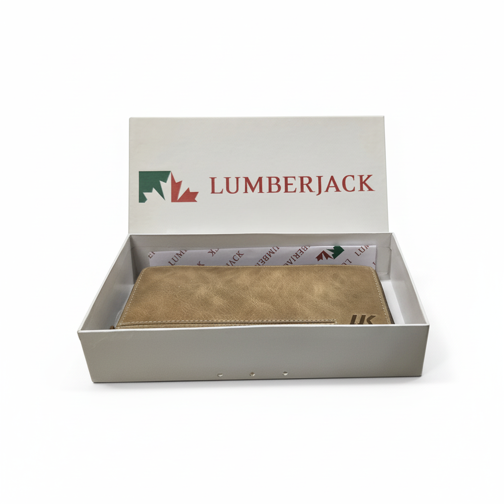 Portafoglio LUMBERJACK Marrone Tortora con scatola