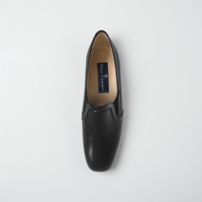 Scarpe chiuse Donna Confort 2576, Vera Pelle Nappa, con Elastici laterali, Nero