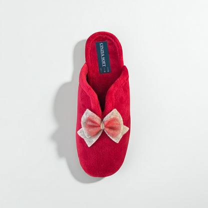 Cinzia Soft IEA83022 Ciabatte Pantofole Donna, Rosso con Fiocco