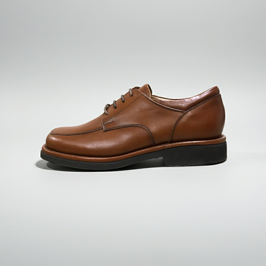 Scarpe Uomo Boomerang 9710 in Vera Pelle Marrone Avana - Stringate Eleganti con Lacci