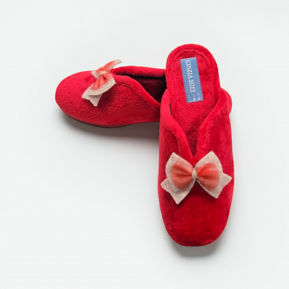 Cinzia Soft IEA83022 Ciabatte Pantofole Donna, Rosso con Fiocco