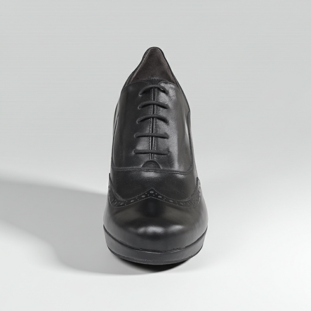 Scarpe Francesine Donna NeroGiardini A005551DE Vera Pelle Nero, Tacco 9 cm con Plateau e Lacci - Numero 37 (EU)
