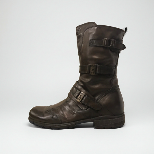 Stivali bikers Uomo NeroGiardini 07606 Vera Pelle, Marrone Testa di Moro - Numero 42