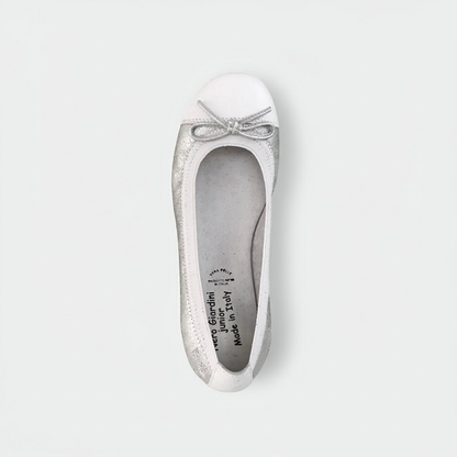 Ballerine Argento NeroGiardini P530877F Vera Pelle