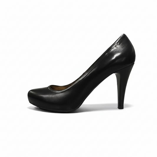 Dècolletè Donna NeroGiardini A106890DE Tacco Alto 9 cm con Plateau, Vera Pelle, Nero - Numero 38 (EU)