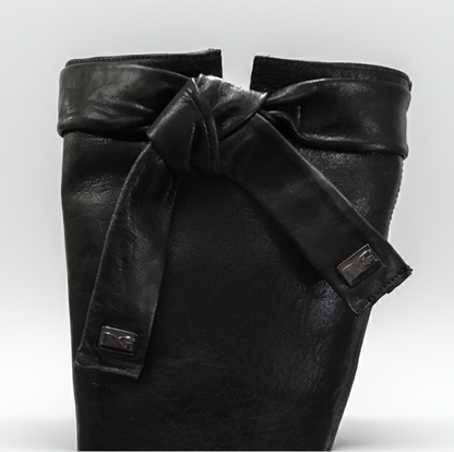 Stivali alti Donna NeroGiardini A900271E Tacco alto 7 cm, Vera Pelle, Nero, Zip