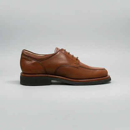 Scarpe Uomo Boomerang 9710 in Vera Pelle Marrone Avana - Stringate Eleganti con Lacci
