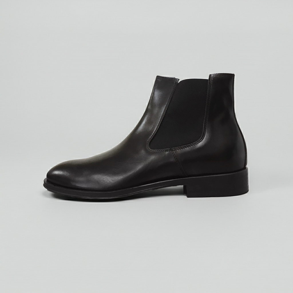 Stivaletto Chelsea NeroGiardini A909402 Vera Pelle, Nero