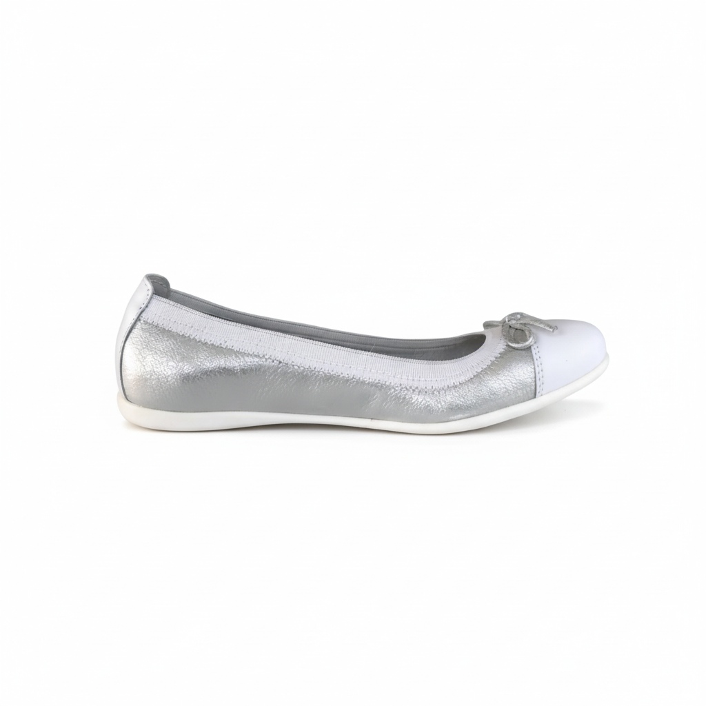 Ballerine Argento NeroGiardini P530877F Vera Pelle