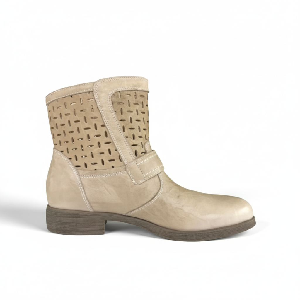 Stivaletti Beige NeroGiardini P409980D Vera Pelle con zip