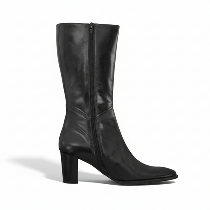 Stivali PATANI 30685 in Nappa, Nero, Zip, Tacco a blocco