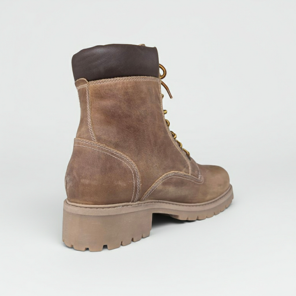 Stivaletti NeroGiardini A207780D, Vera Pelle, Marrone Sabbia, Suola Carroarmato