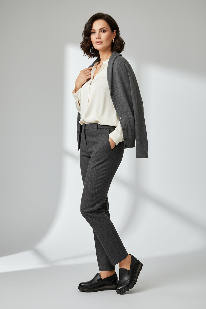 Mocassini Donna Cinzia Soft 25604 Vera Pelle, Nero, Elastici Laterali, Stile Inglese