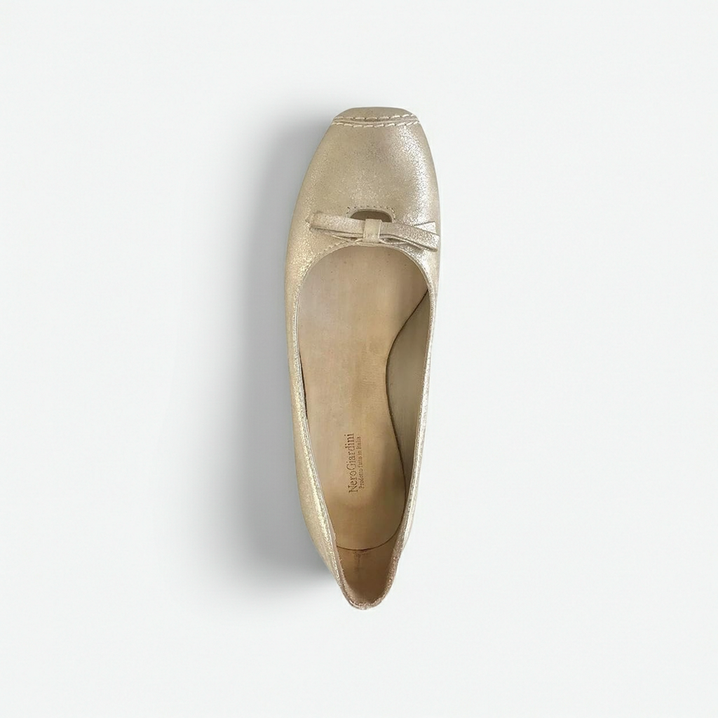 Ballerine Donna NeroGiardini 860 Vera Pelle Platino