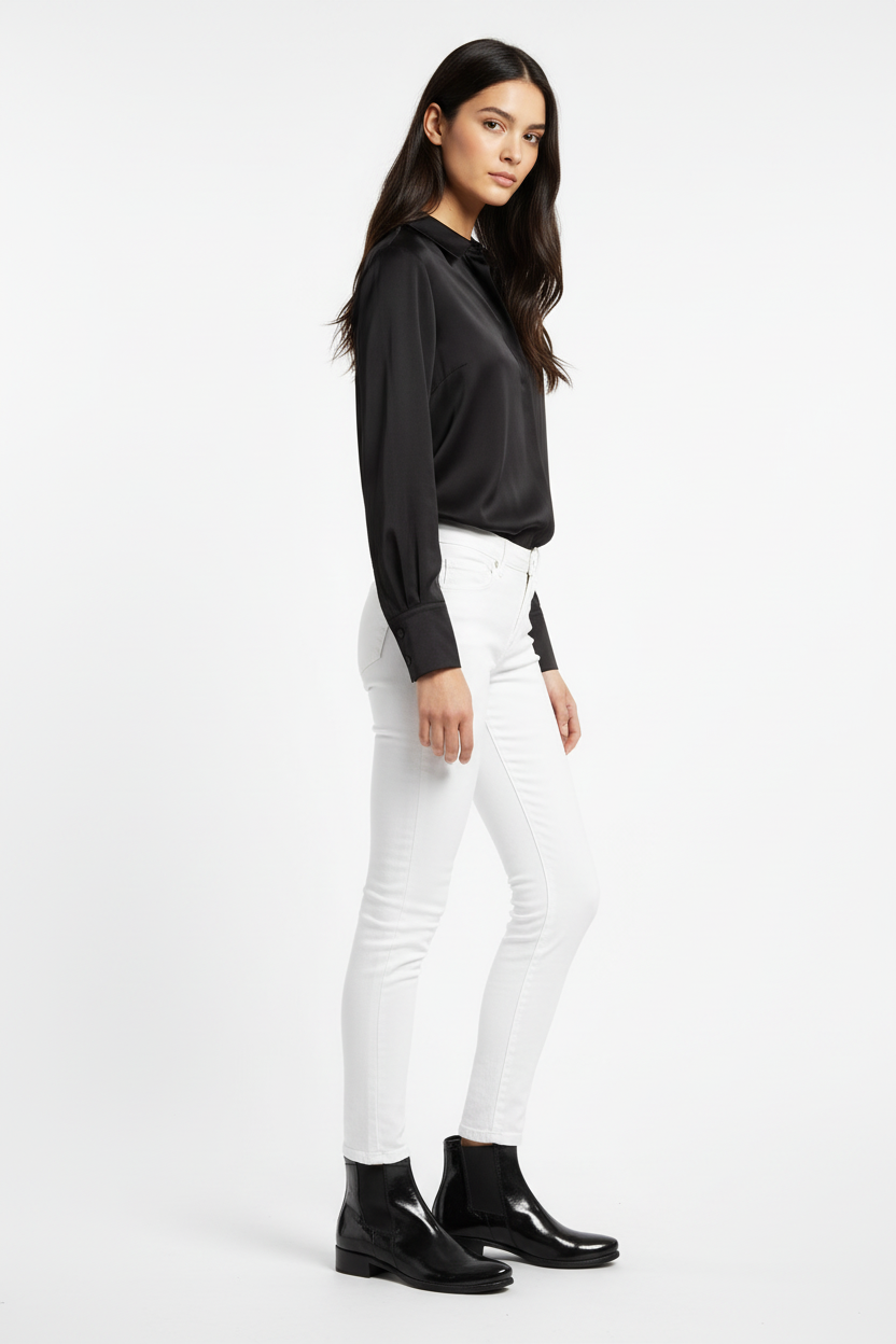 Stivaletti Chelsea Donna NeroGiardini 00565 - Vera pelle in Vernice, con elastico e zip, Nero