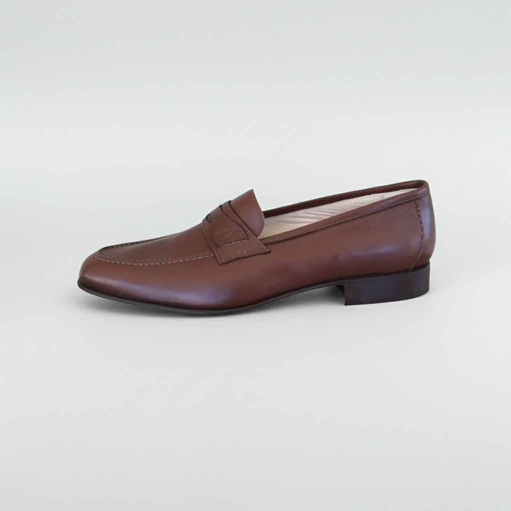 Mocassini Uomo Enzo del Lago Art. 2122 Pelle Marrone con morsetto Fondo Cuoio